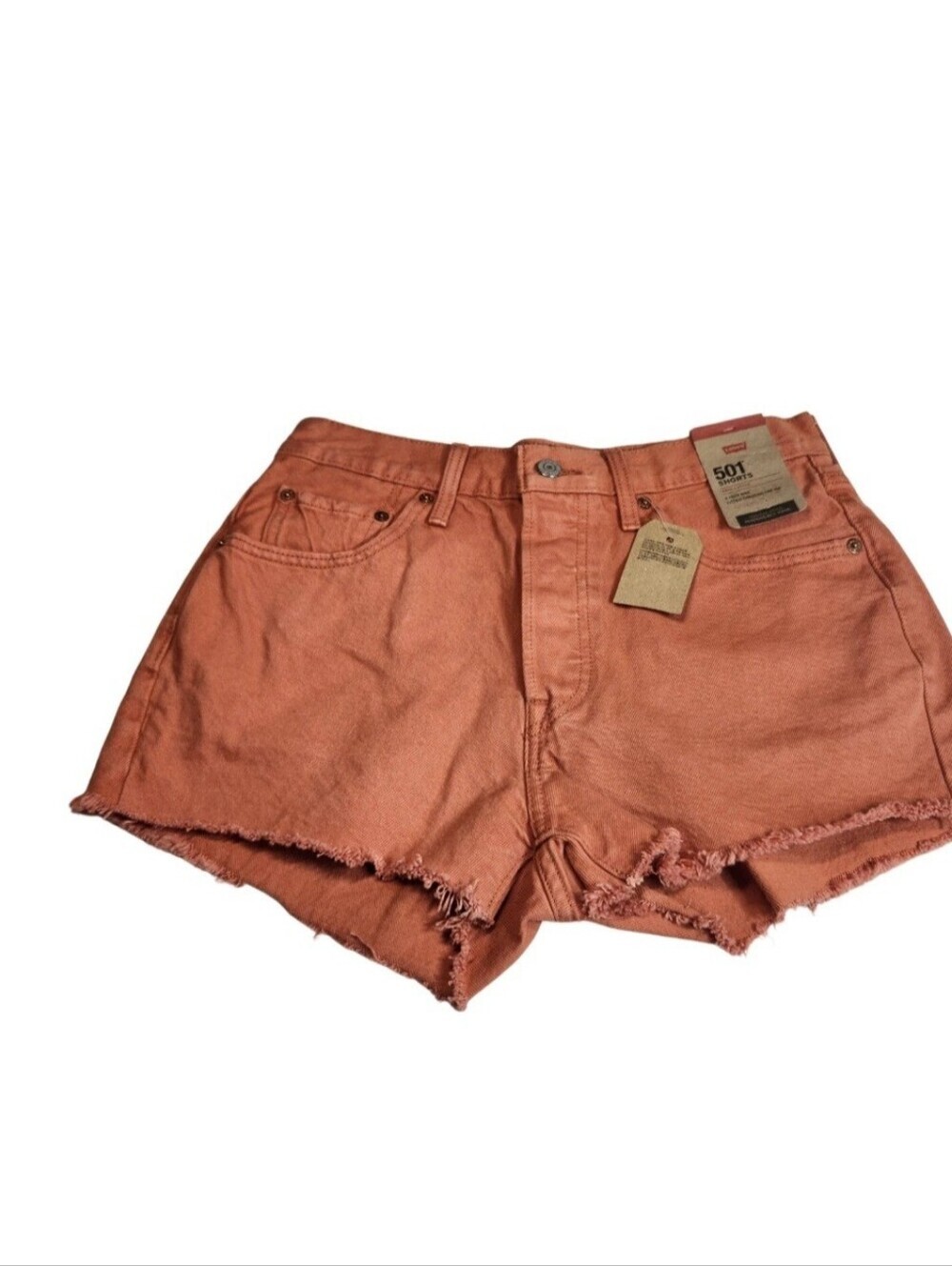 Levi's 501 Womens Size 28 Shorts High Rise Denim Cutoff Shorts Amber 03